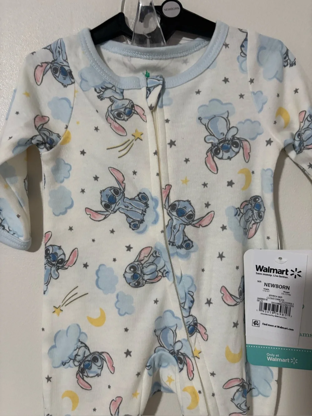 Disney Baby Stitch Pajamas Size Newborn
